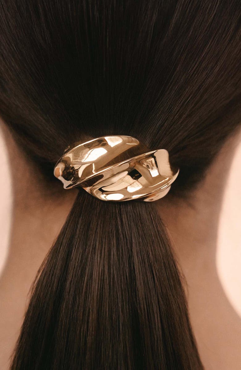 Ettika Golden Twist Hair Tie, Alternate, color, Gold