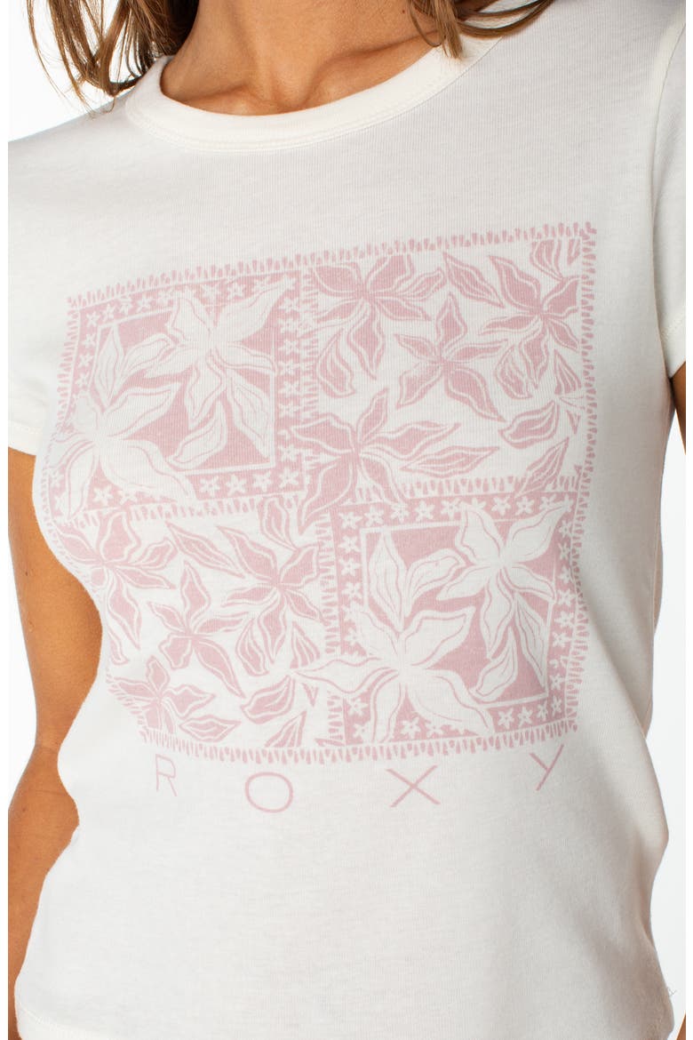 Flower Tile '90s Graphic Baby Tee, Alternate, color, CLOUD DANCER