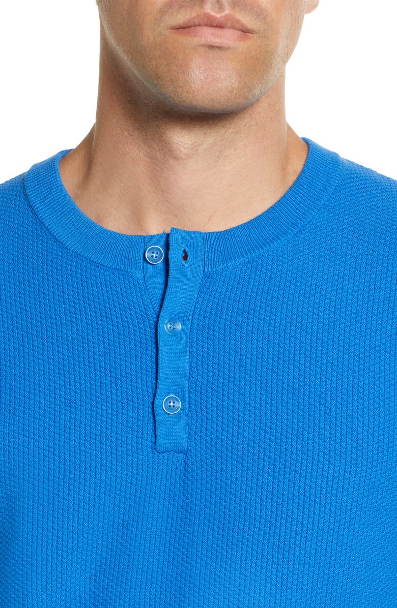 Schott NYC Men's Crewneck Cotton Henley Sweater, Alternate, color, 