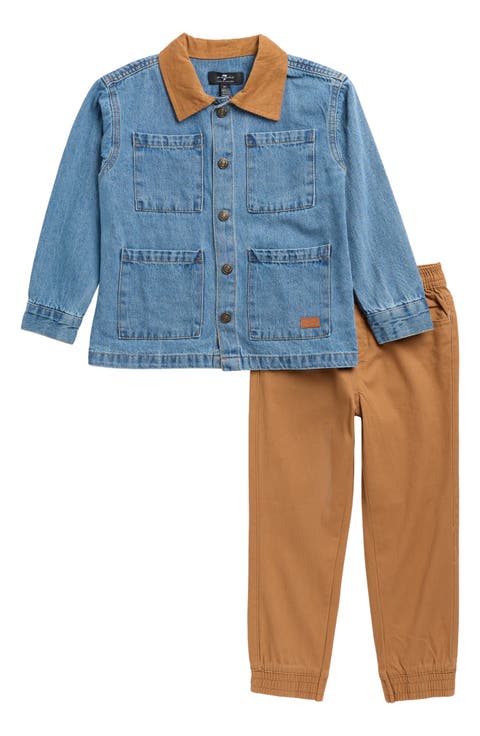 Kids' Denim Jacket & Joggers Set
