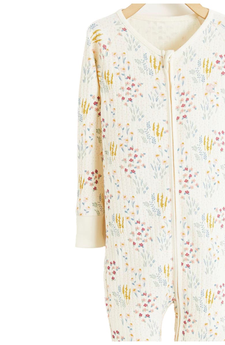 Babycottons Premium Cotton Chloe One-Piece Snug Pajamas For Infant, Main, color, Multicolor