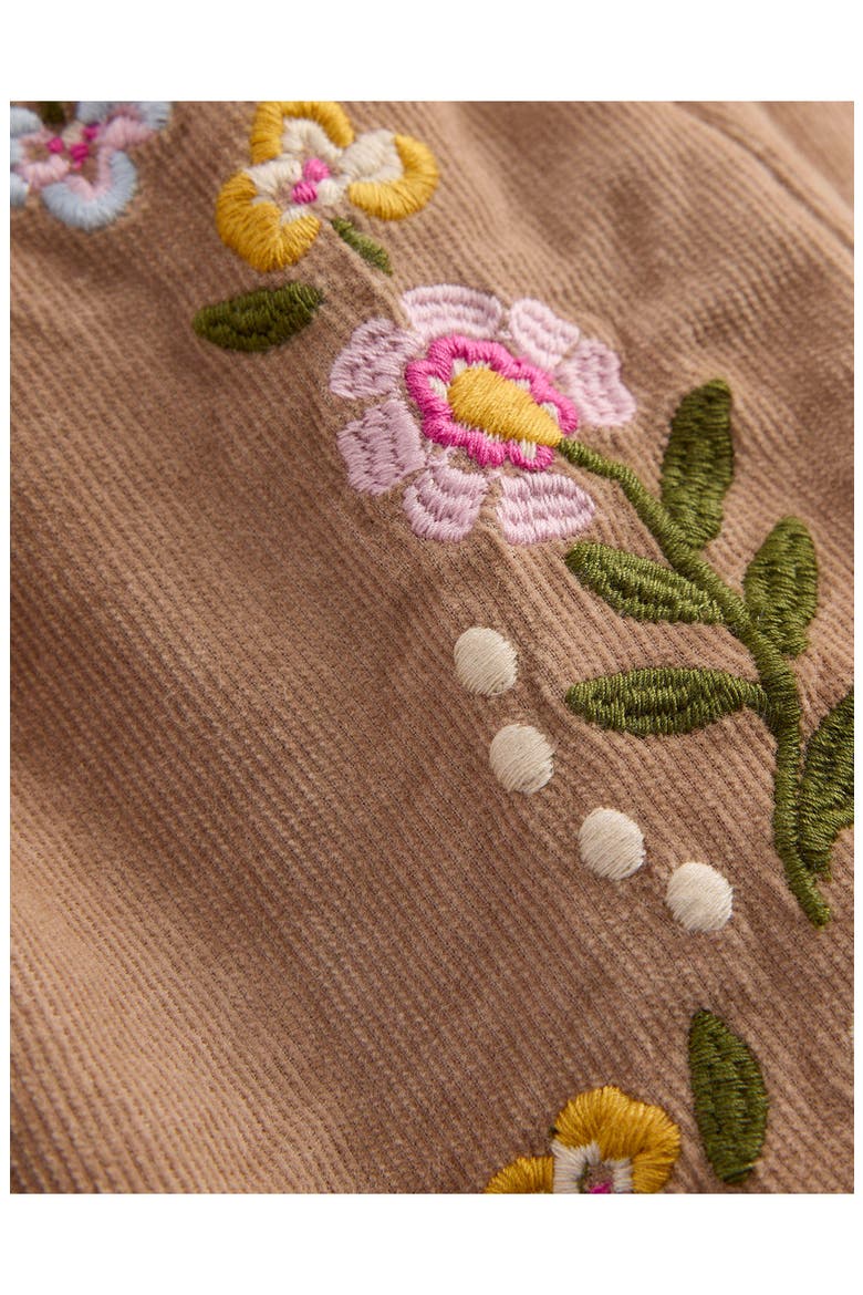 Kids' Embroidered Corduroy Pinafore Dress & Tee Set, Alternate, color, GINGER EMBROIDERED