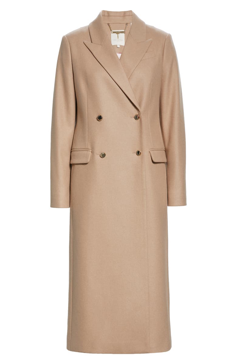 Ted Baker London Yecara Double Breasted Wool Blend Coat, Alternate, color,