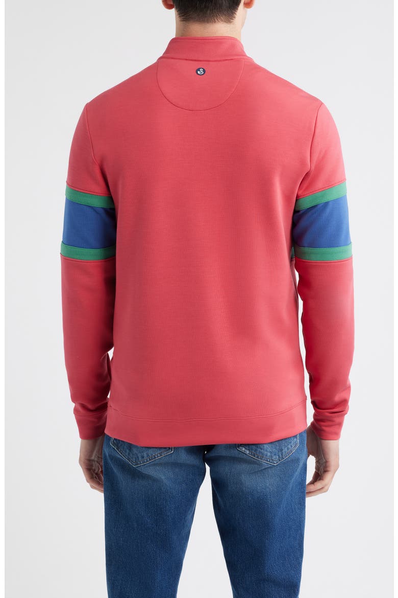 Owen Chest Stripe Golf Quarter Zip, Alternate, color, RED