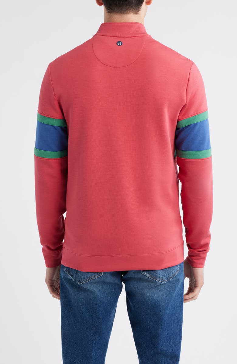 Swannies Owen Chest Stripe Golf Quarter Zip, Alternate, color, Red