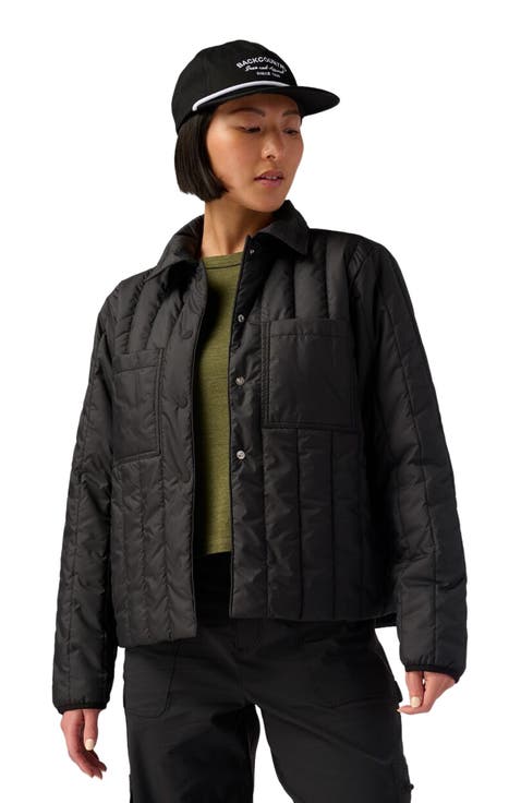 Oakbury Synthetic Quilted Shirt Jacket  - Women's
