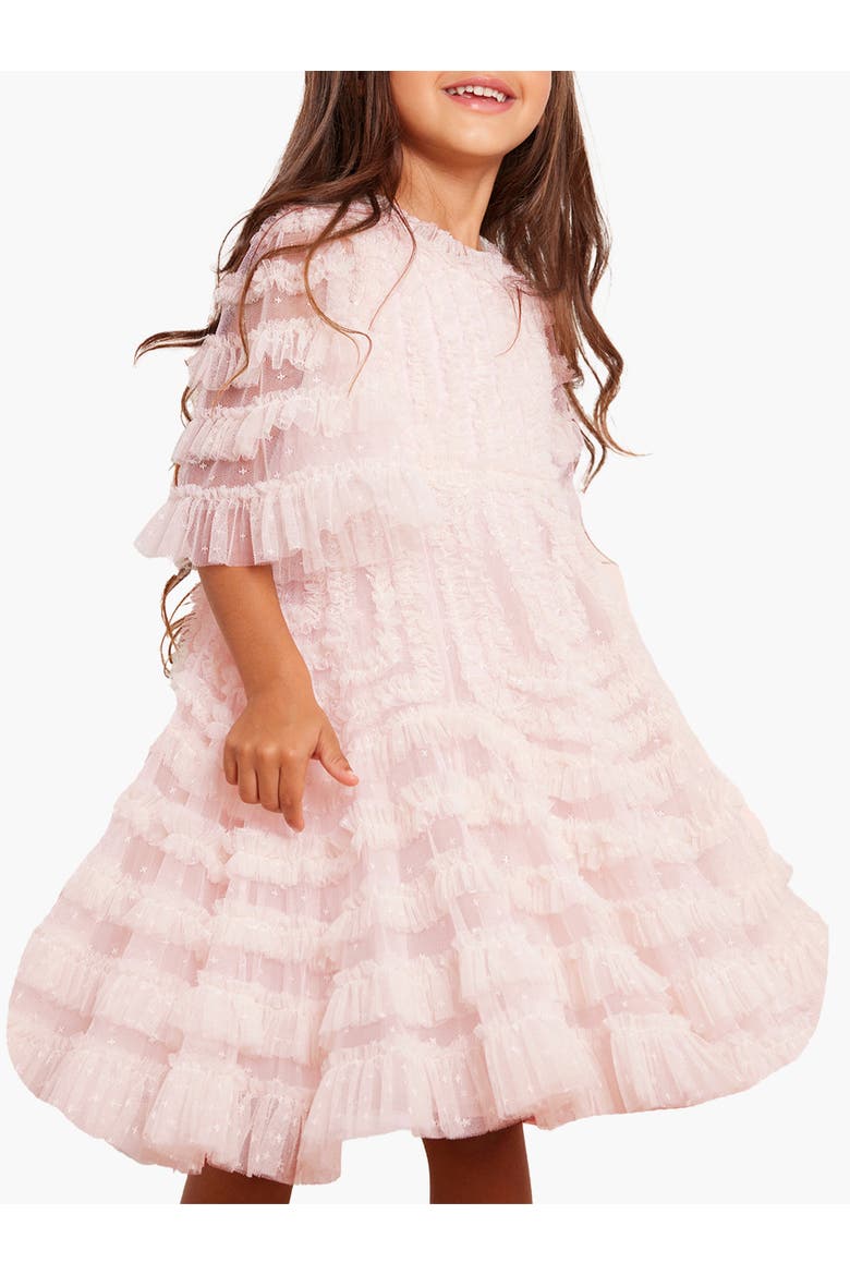 La Vie En Rose Kids Dress, Main, color, Peony Pink/Cream