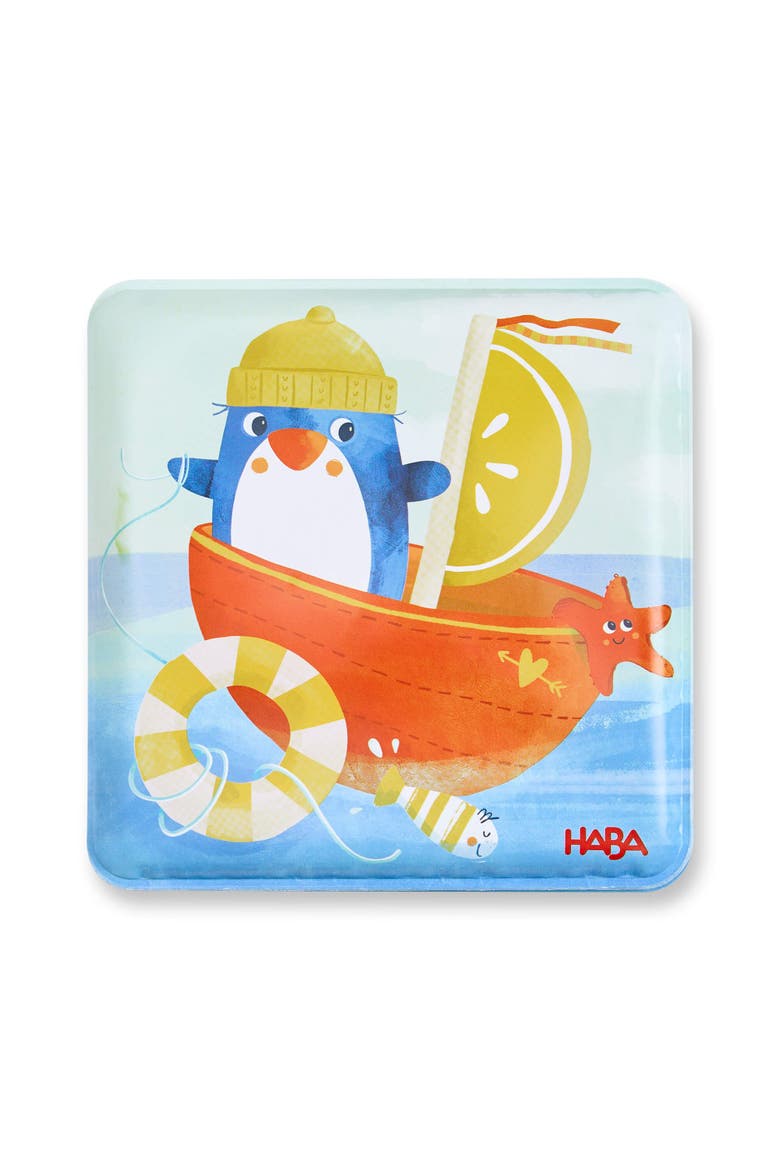 Penguin Bath Book with Squeaker, Main, color, Blue Multi
