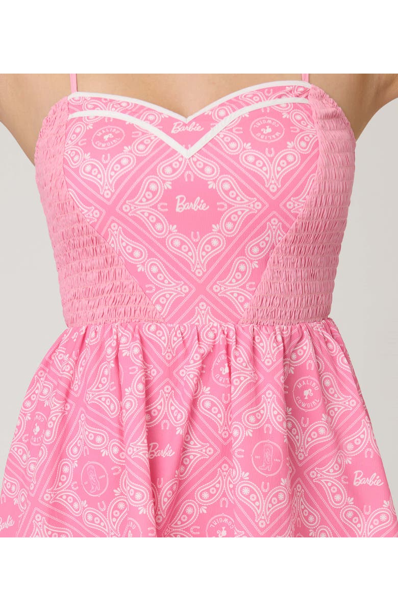 Unique Vintage 1940s Smocked Skirted Romper, Alternate, color, Pink Bandana Heart