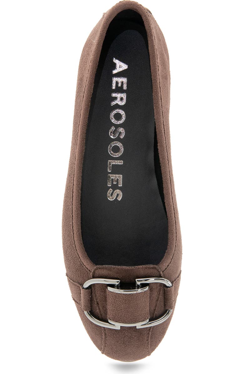 Aerosoles Bentley Ballet Flat, Alternate, color, Java Faux Suede