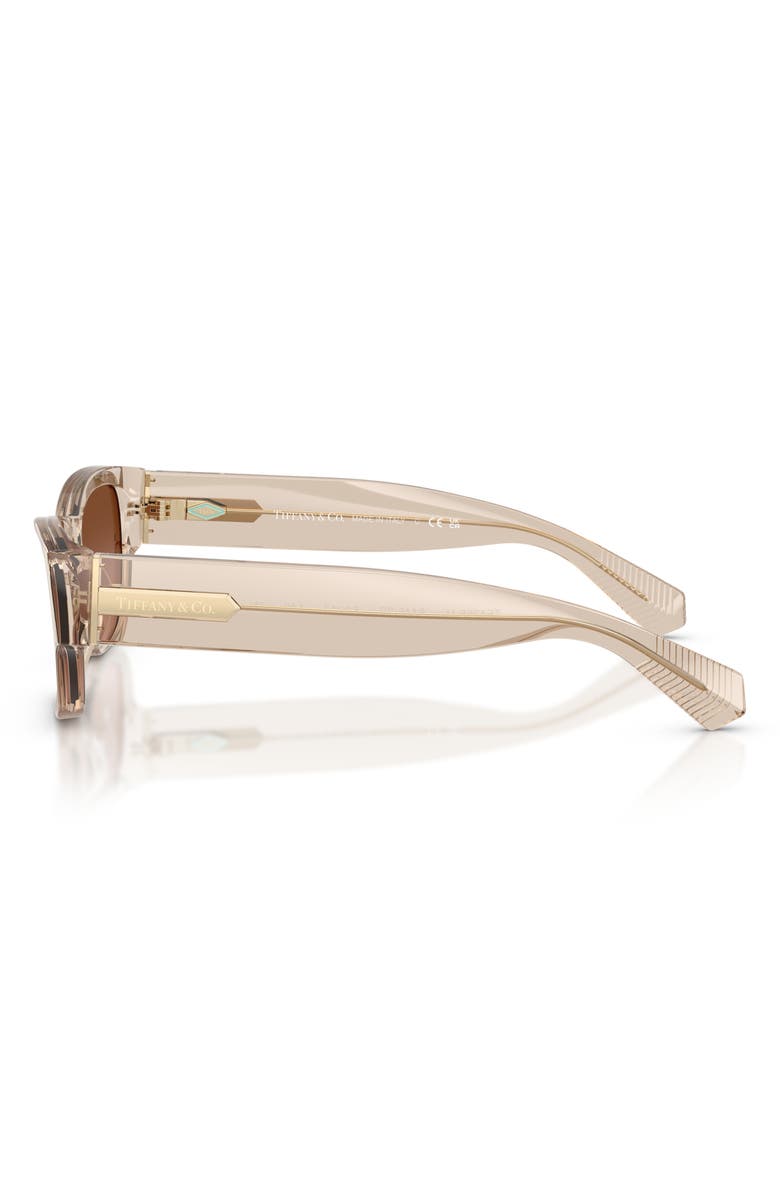 Tiffany & Co. 54mm Rectangular Sunglasses, Alternate, color, Crystal Beige / Brown Gradient