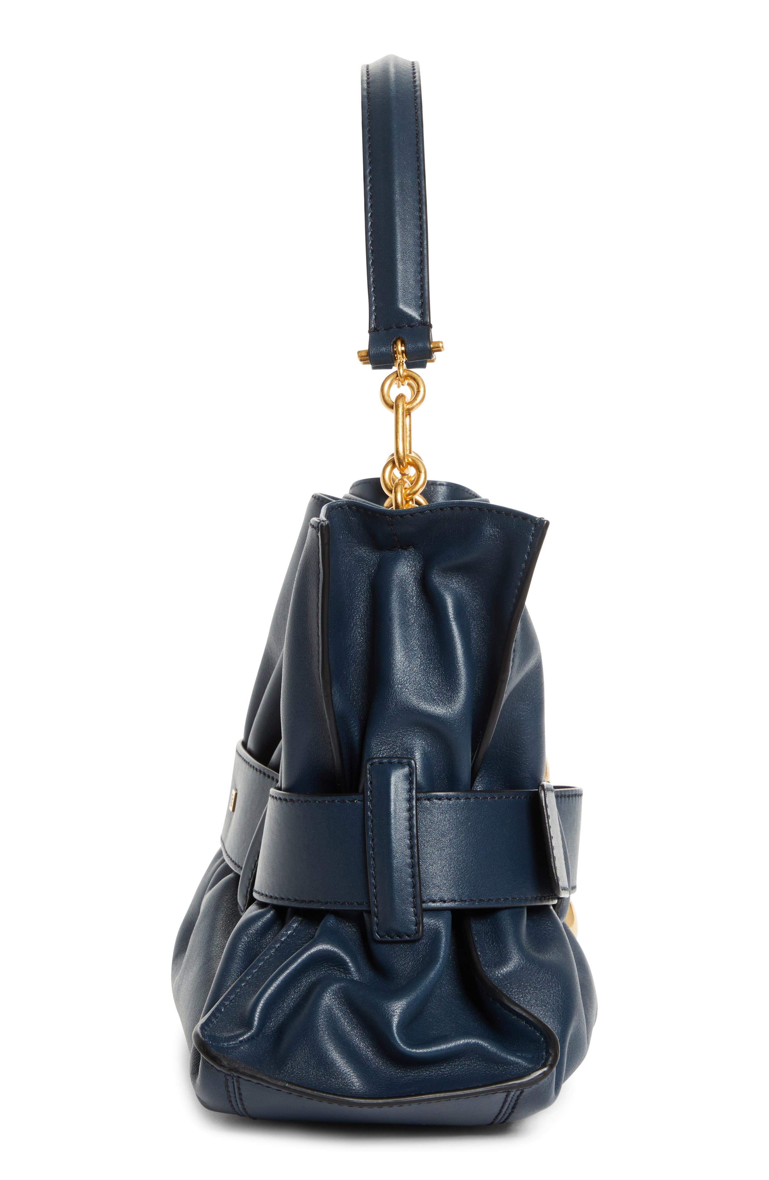 Balmain Medium Anthem Leather Tote, Alternate, color, Oil