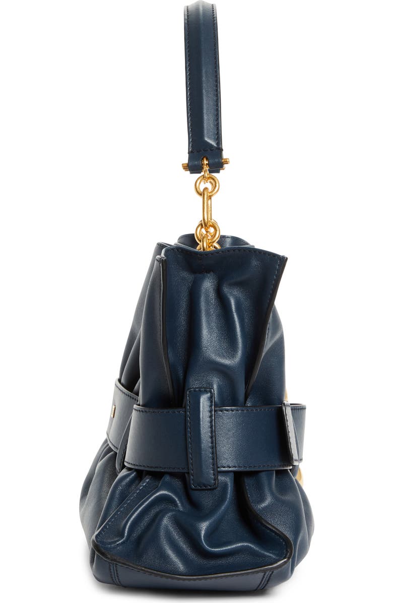 Balmain Medium Anthem Leather Tote, Alternate, color, Oil