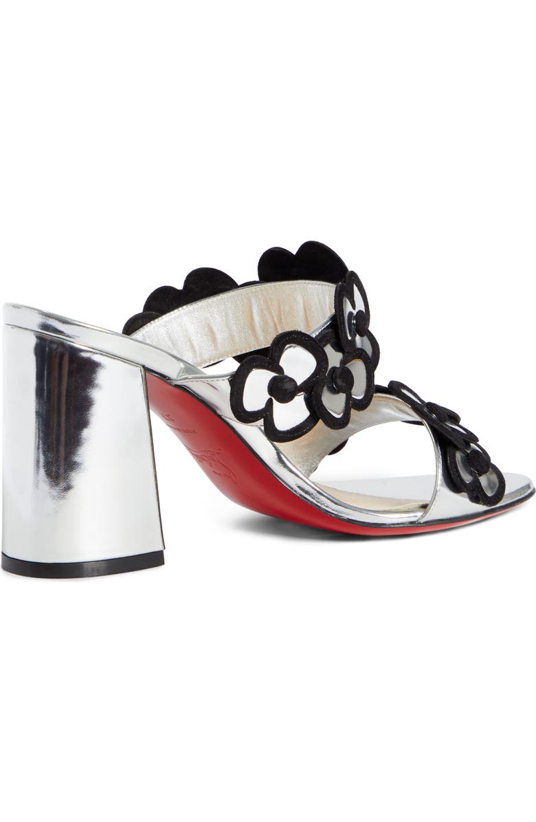 Christian Louboutin Tres Pansy Flower Block Heel Sandal, Alternate, color,