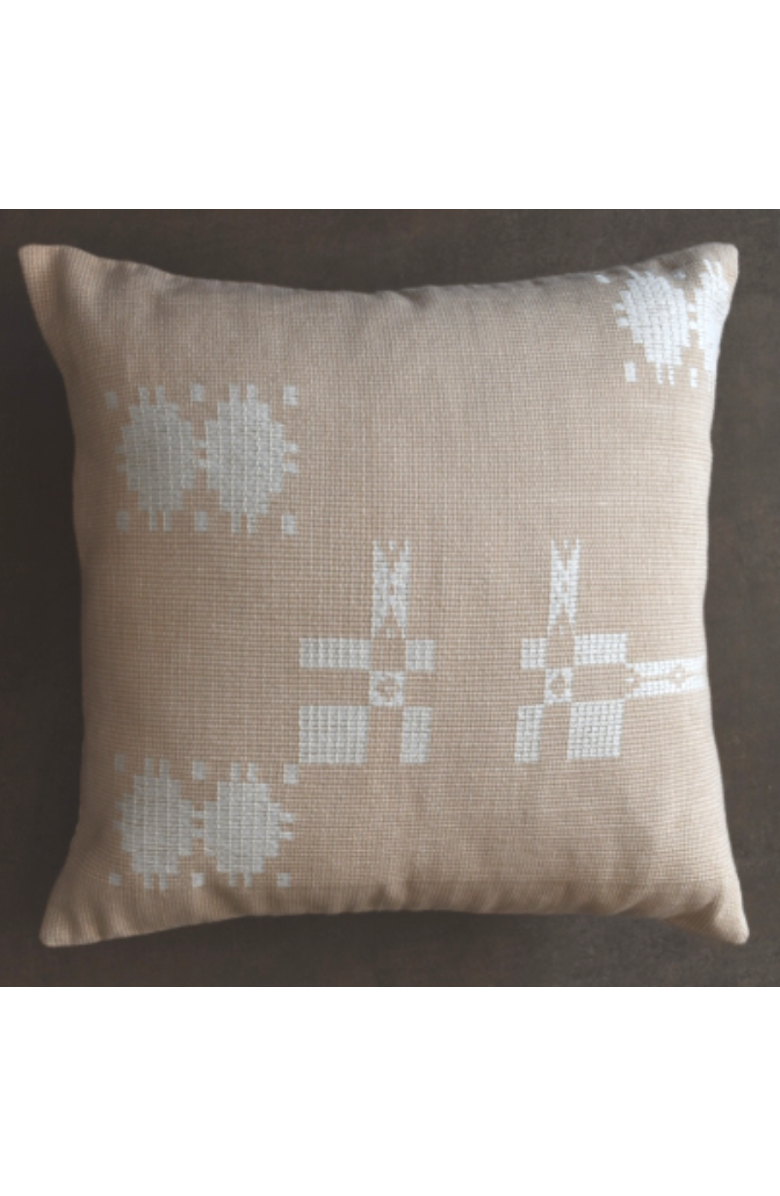 Heirloom Naga Lanthoi Handwoven Pillow - Cover, Alternate, color, Beige