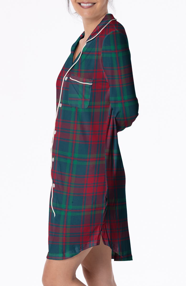 KicKee Pants Plaid Long Sleeve Nightshirt, Alternate, color, 