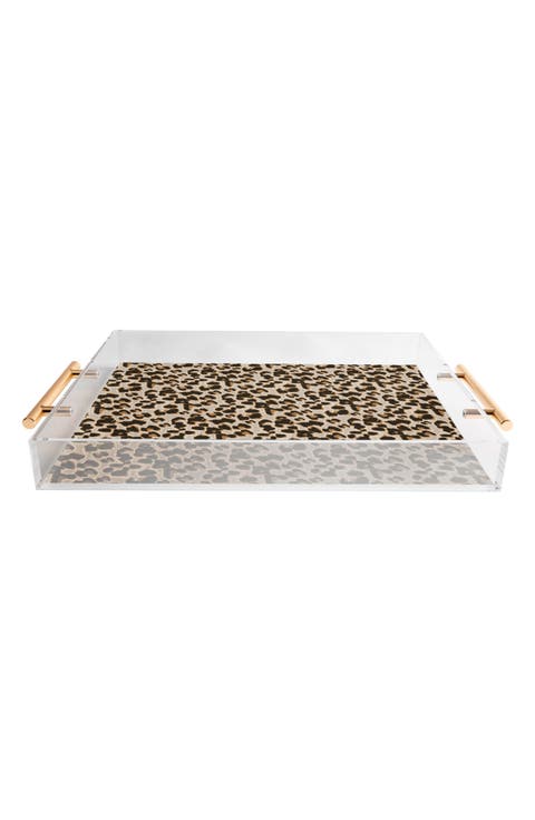 Leopard Print Acrylic Tray
