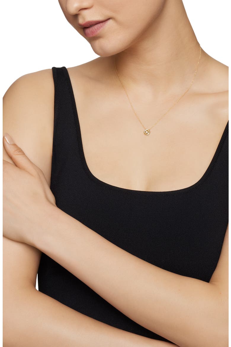 Petite Infinity Pendant Necklace in 18K Gold with Diamonds, Alternate, color, DIAMOND/ YELLOW GOLD