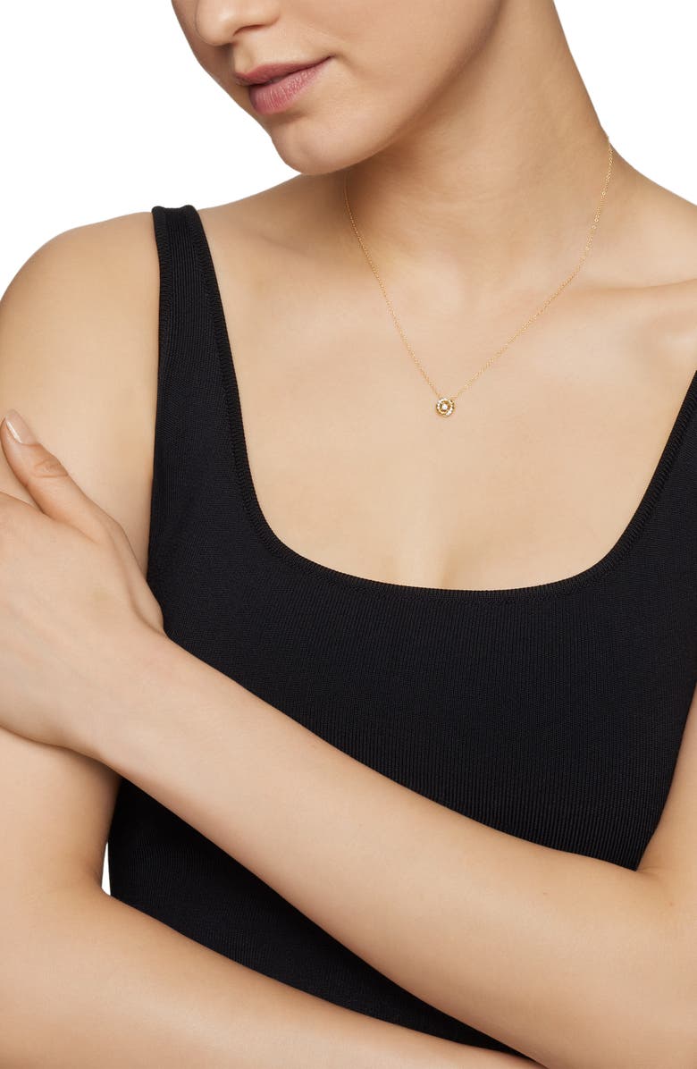 David Yurman Petite Infinity Pendant Necklace in 18K Gold with Diamonds, Alternate, color, Diamond/ Yellow Gold