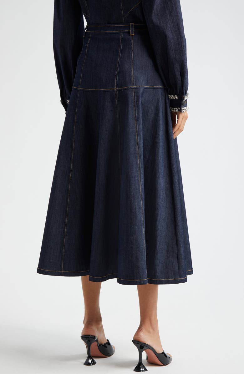 Cinq à Sept Veena A-Line Denim Skirt, Alternate, color, 