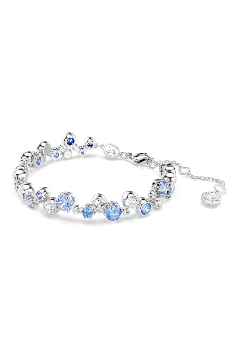 Constella Crystal & Zirconia Bracelet, Alternate, color, SILVER/ BLUE