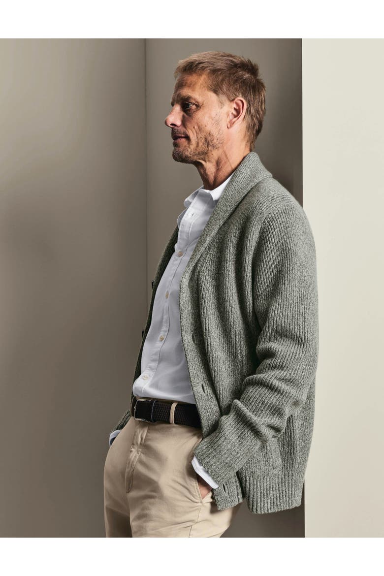Chunky Merino Shawl Neck Cardigan, Main, color, Grey