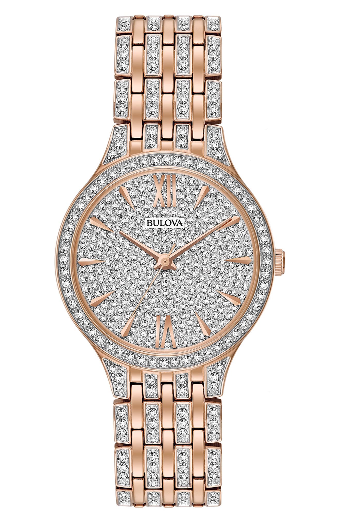 BULOVA Swarovski® Crystal Two-Tone Bracelet Watch, 32mm x 7mm