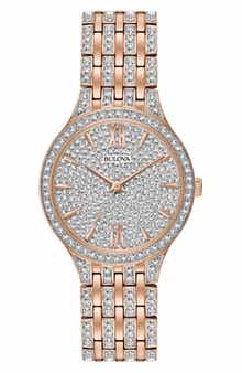 BULOVA Swarovski® Crystal Two-Tone Bracelet Watch, 32mm x 7mm