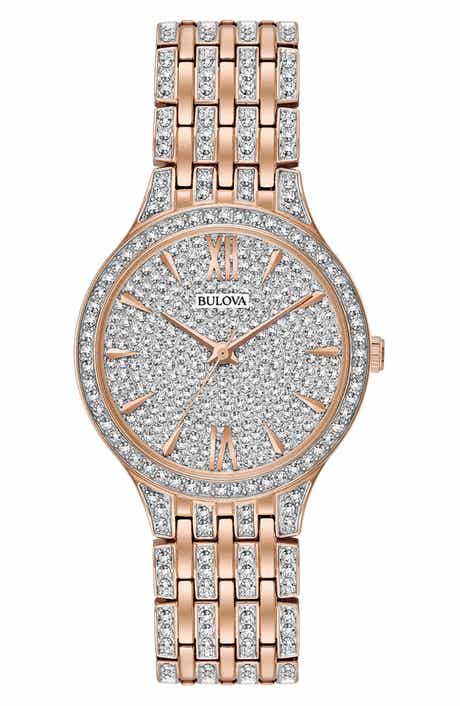 BULOVA Swarovski® Crystal Two-Tone Bracelet Watch, 32mm x 7mm