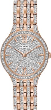 BULOVA Swarovski® Crystal Two-Tone Bracelet Watch, 32mm x 7mm