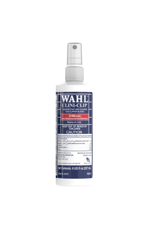 Clini-clip blade disinfectant and cleaner spray
