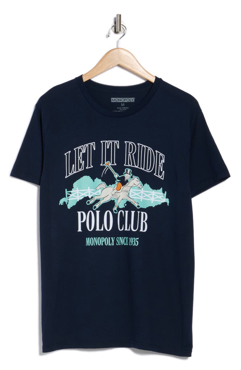 The Forecast Agency Monopoly Polo Club Cotton Graphic T-Shirt, Alternate, color, Navy