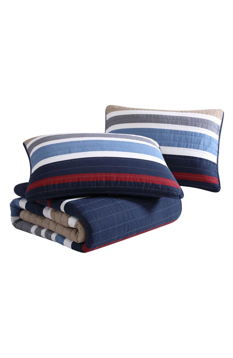 Nautica Bradford Quilt & Sham Set, Main, color, Multi Navy