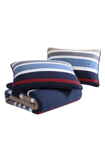 Nautica Bradford Quilt & Sham Set In Multi Navy
