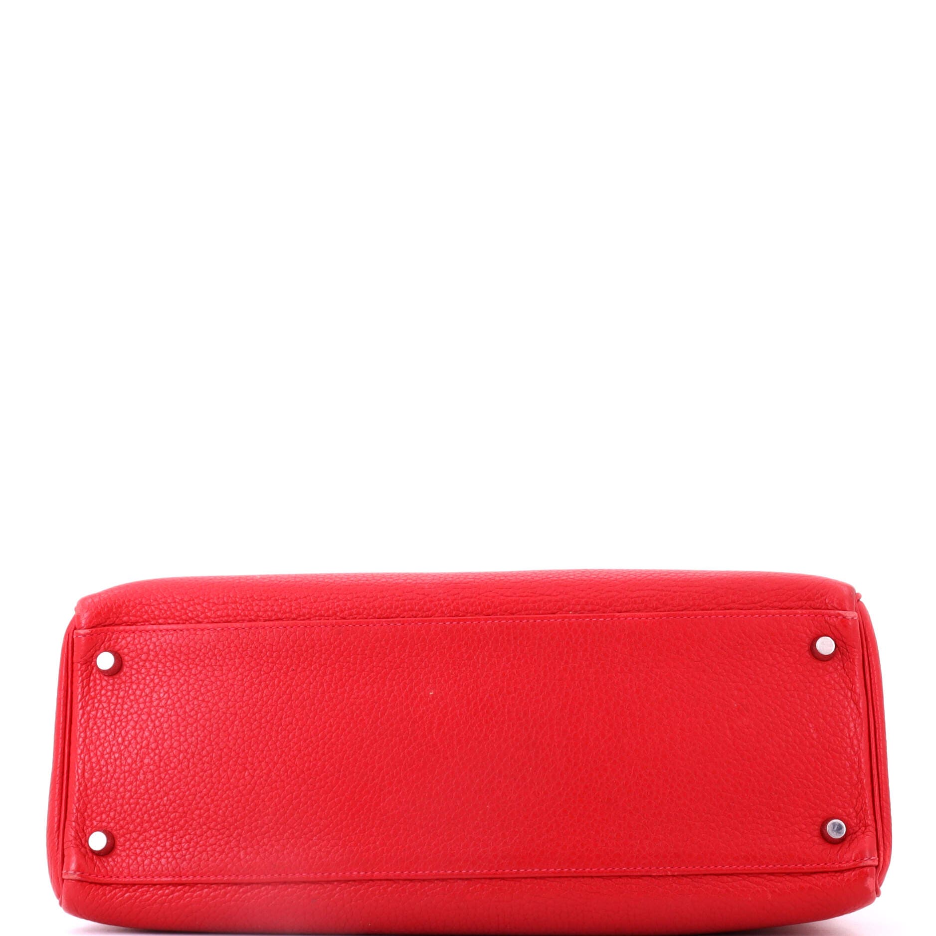 Pre-Owned Hermes Kelly Handbag Red Clemence with Palladium Hardware 35, Alternate, color, Rouge Casaque