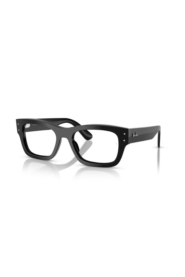 55mm Rectangle optical glasses, Main, color, Black