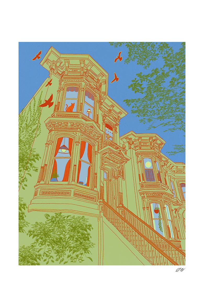 Bay Windows Print, Main, color, Multi