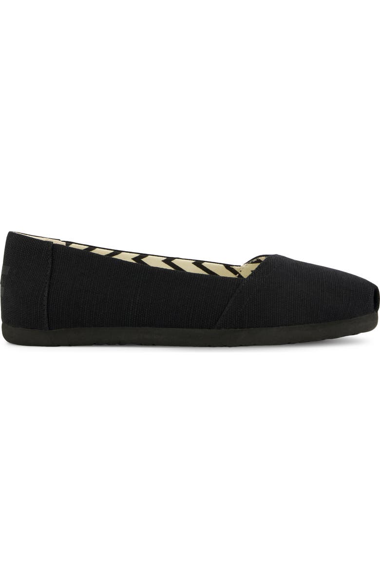 TOMS Alpargata Ballet Flat, Alternate, color, Black