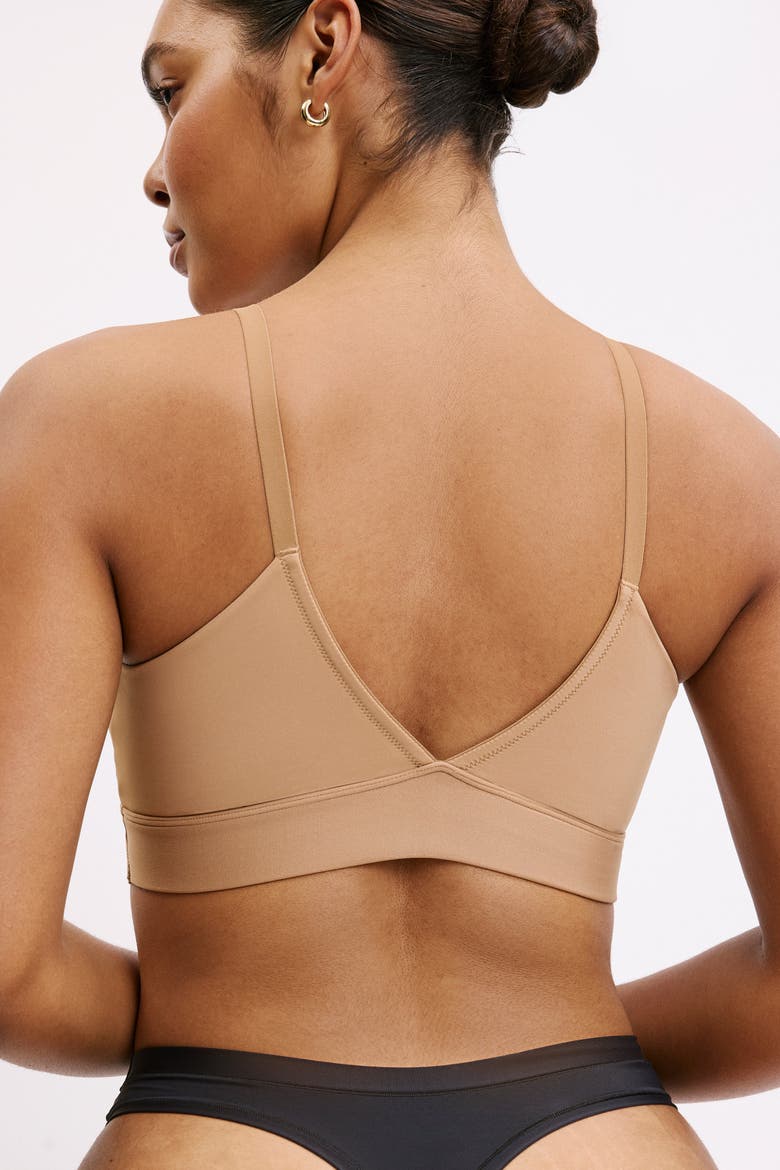 Bliss Triangle Bralette, Alternate, color, Tan