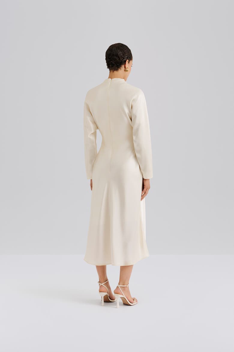 Zora Long Sleeve Midi Dress, Alternate, color, Vanilla