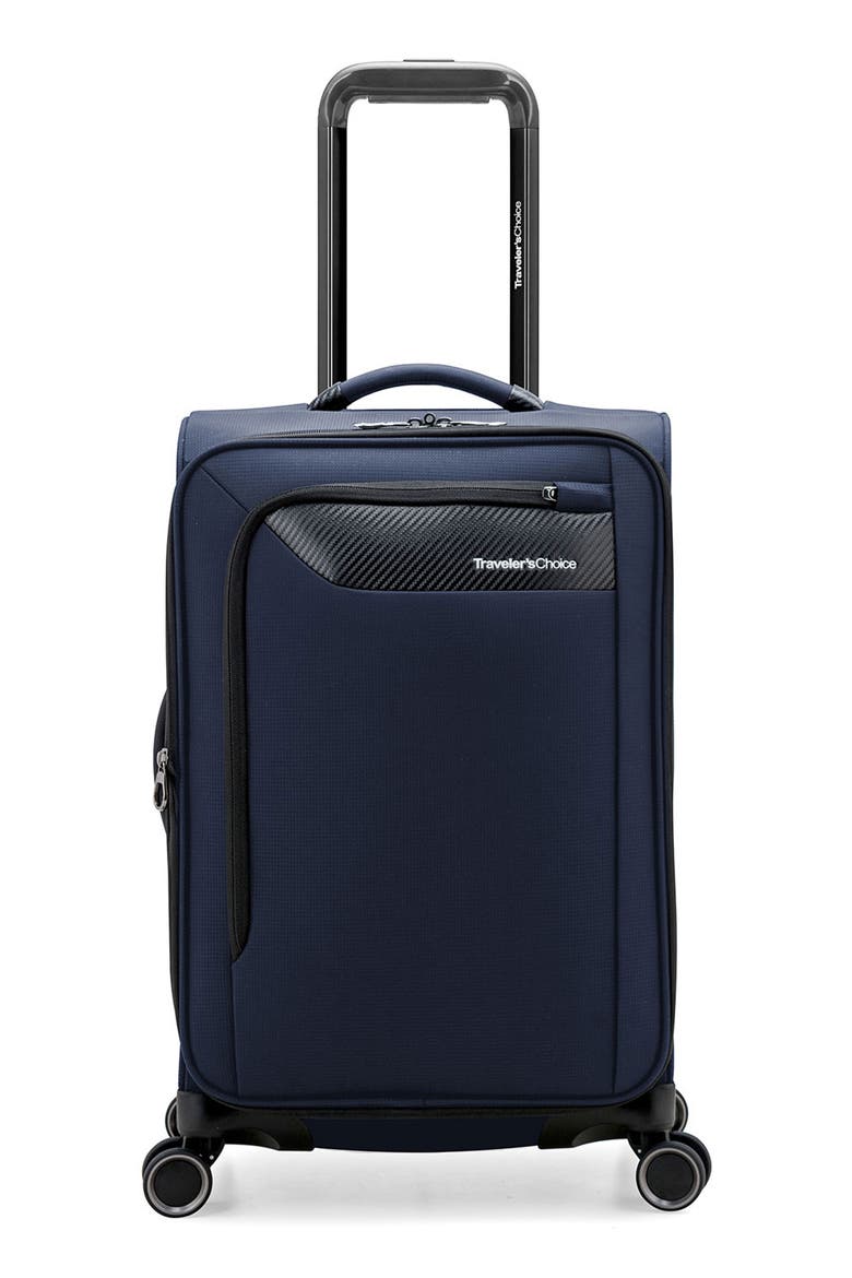 Caymen 22-Inch Spinner Carry-On, Main, color, NAVY