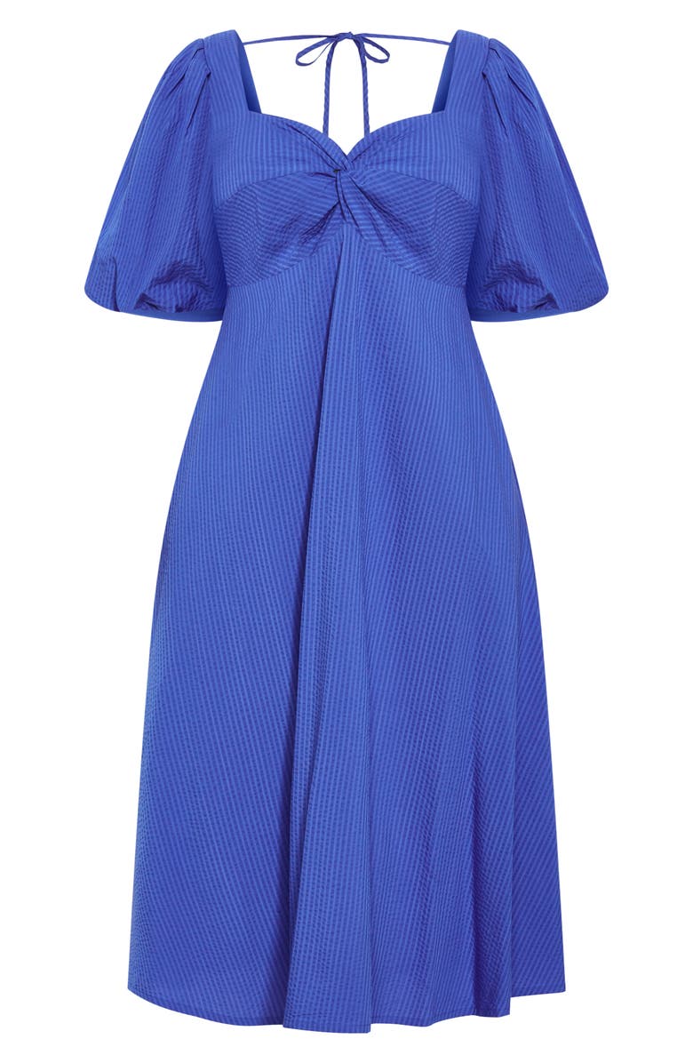 City Chic Hermione Puff Sleeve Empire Waist Maxi Dress, Alternate, color, Sky Blue