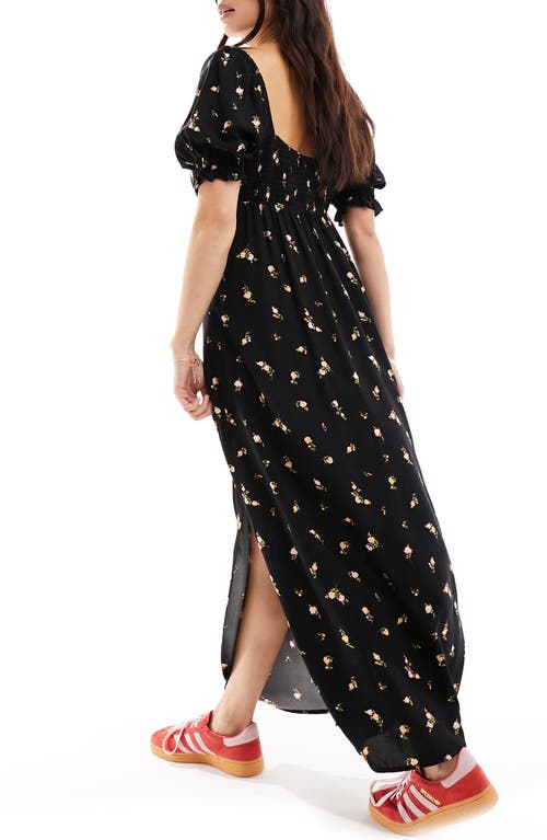 Miss Selfridge Floral Puff Sleeve Maxi Dress
