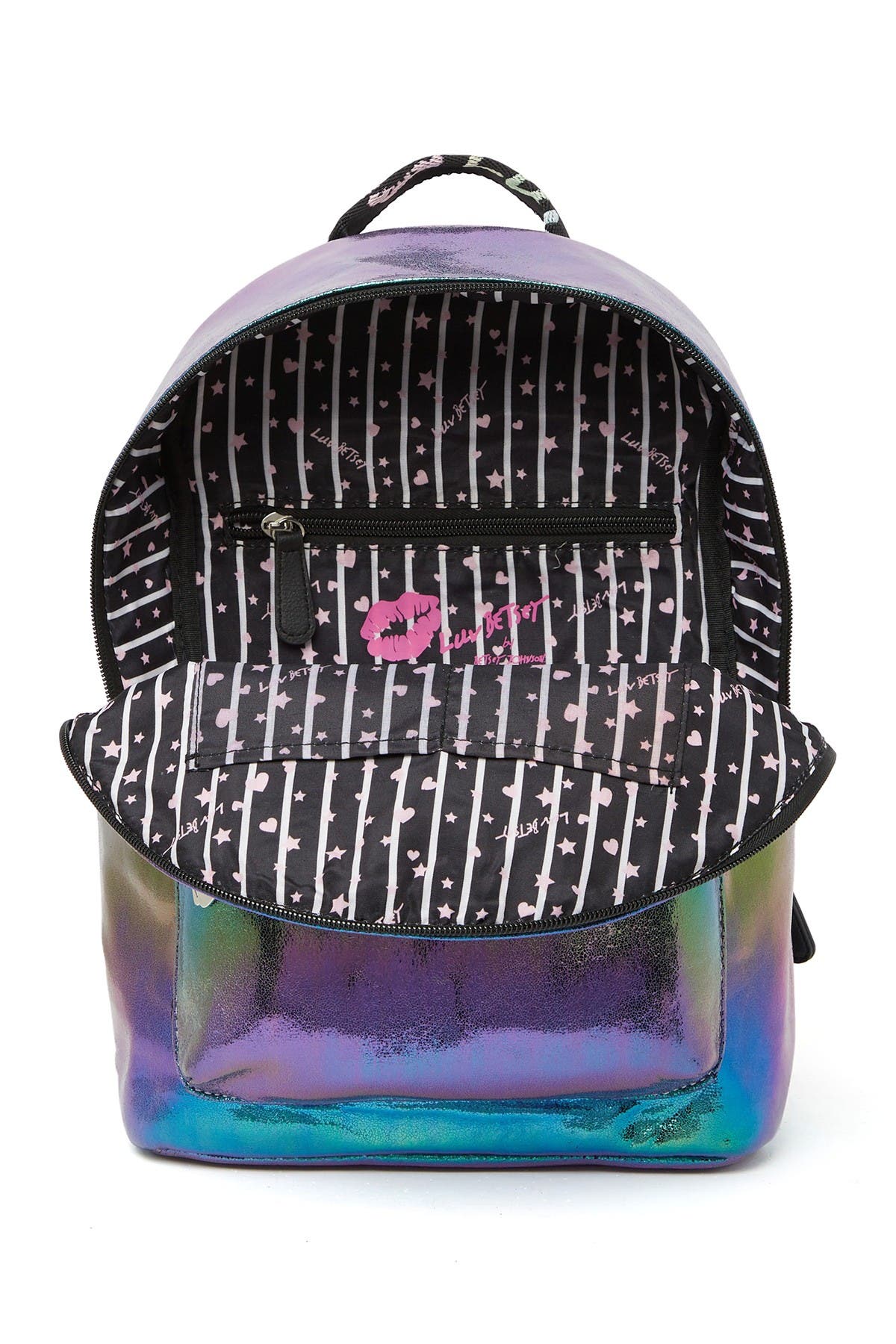 Luv Betsey by Betsey Johnson Spark Metallic Backpack, Alternate, color, 