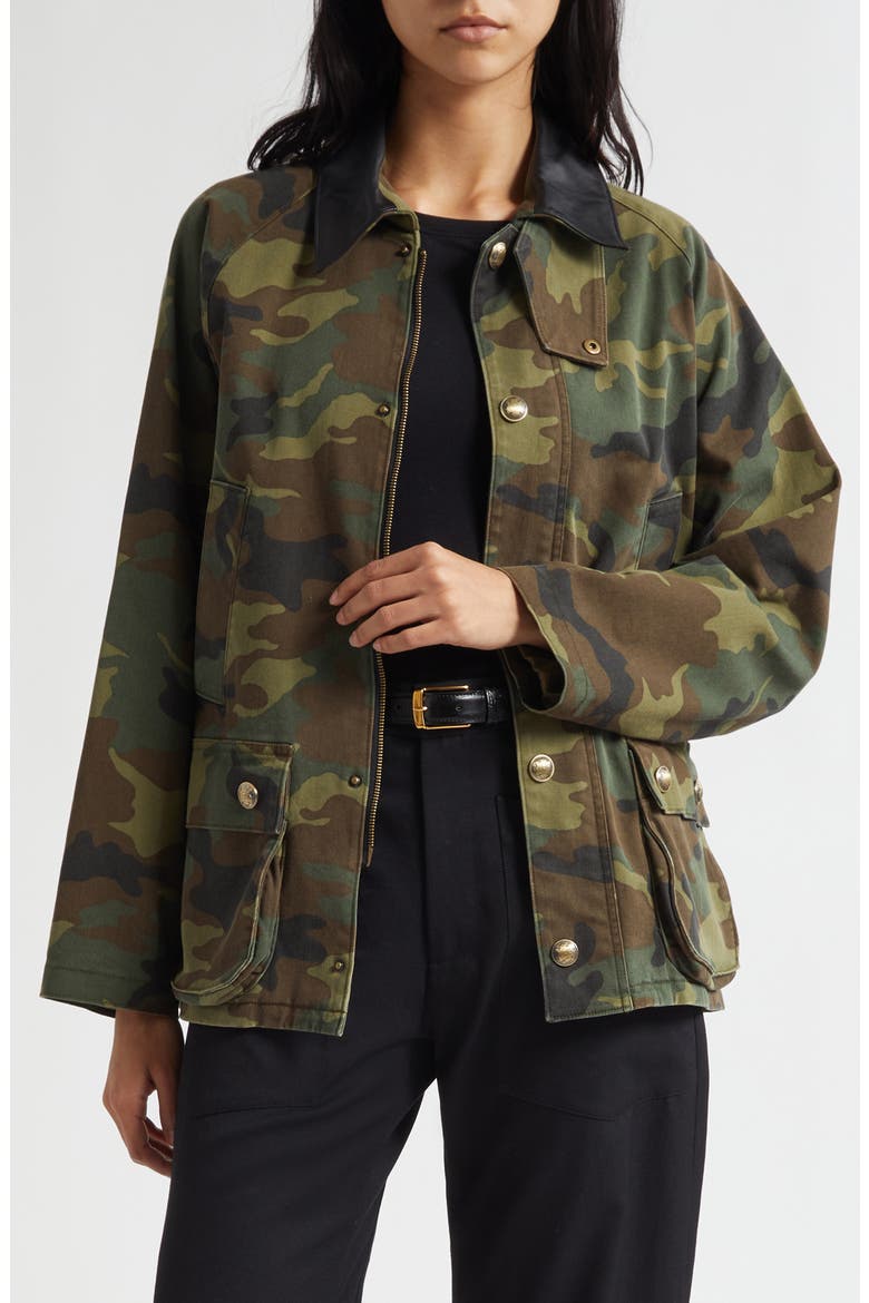 Andrew Stretch Cotton Military Jacket, Main, color, CAMOUFLAGE