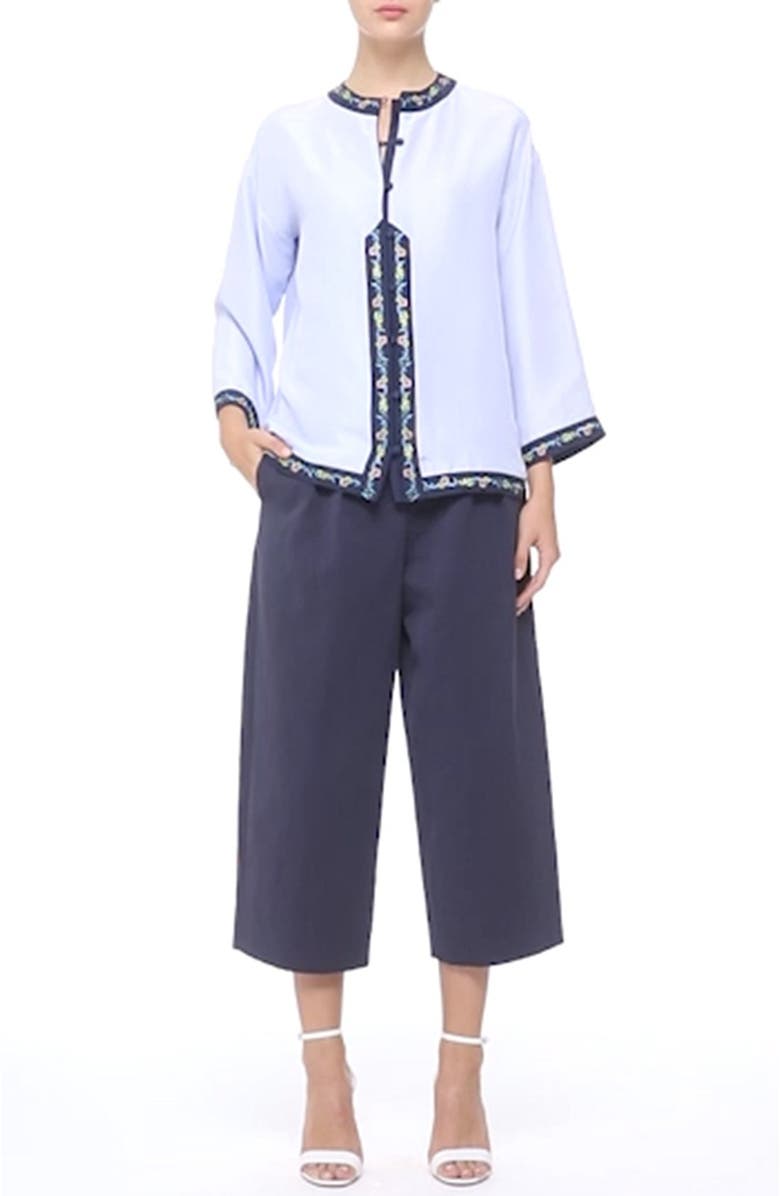 VILSHENKO 'Isla' Washed Raw Silk Blouse, Alternate, color,