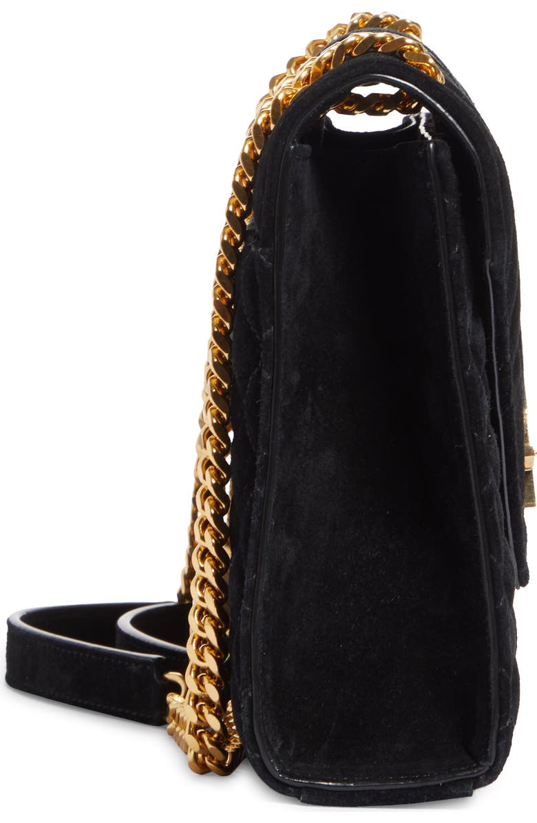 Saint Laurent Medium Cassandra Suede Envelope Bag, Alternate, color,