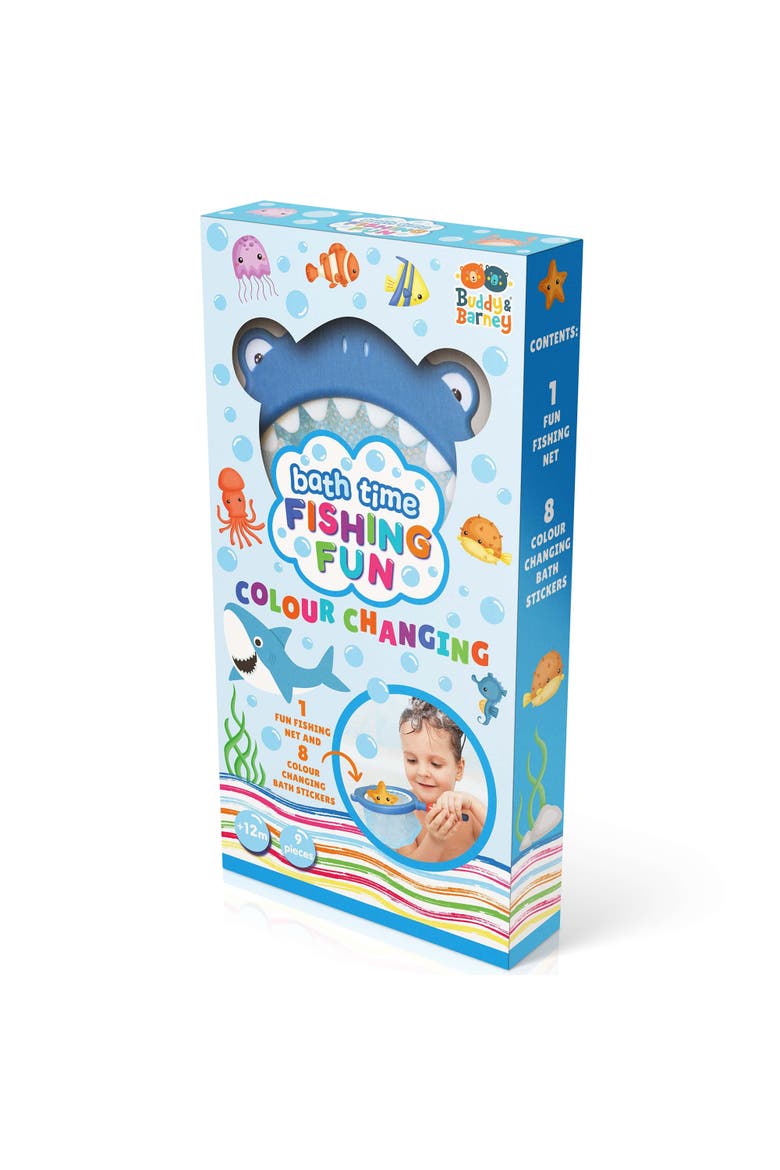 Bath Time Fishing Fun, Color Changing Animal Sticker Kids 12mo+, Main, color, Multicolored
