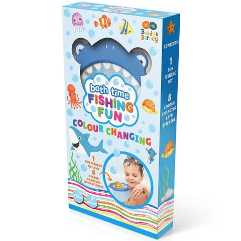 Bath Time Fishing Fun, Color Changing Animal Sticker Kids 12mo+