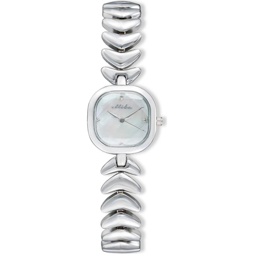 Ettika Mother-of-pearl Square Bracelet Watch In Metallic